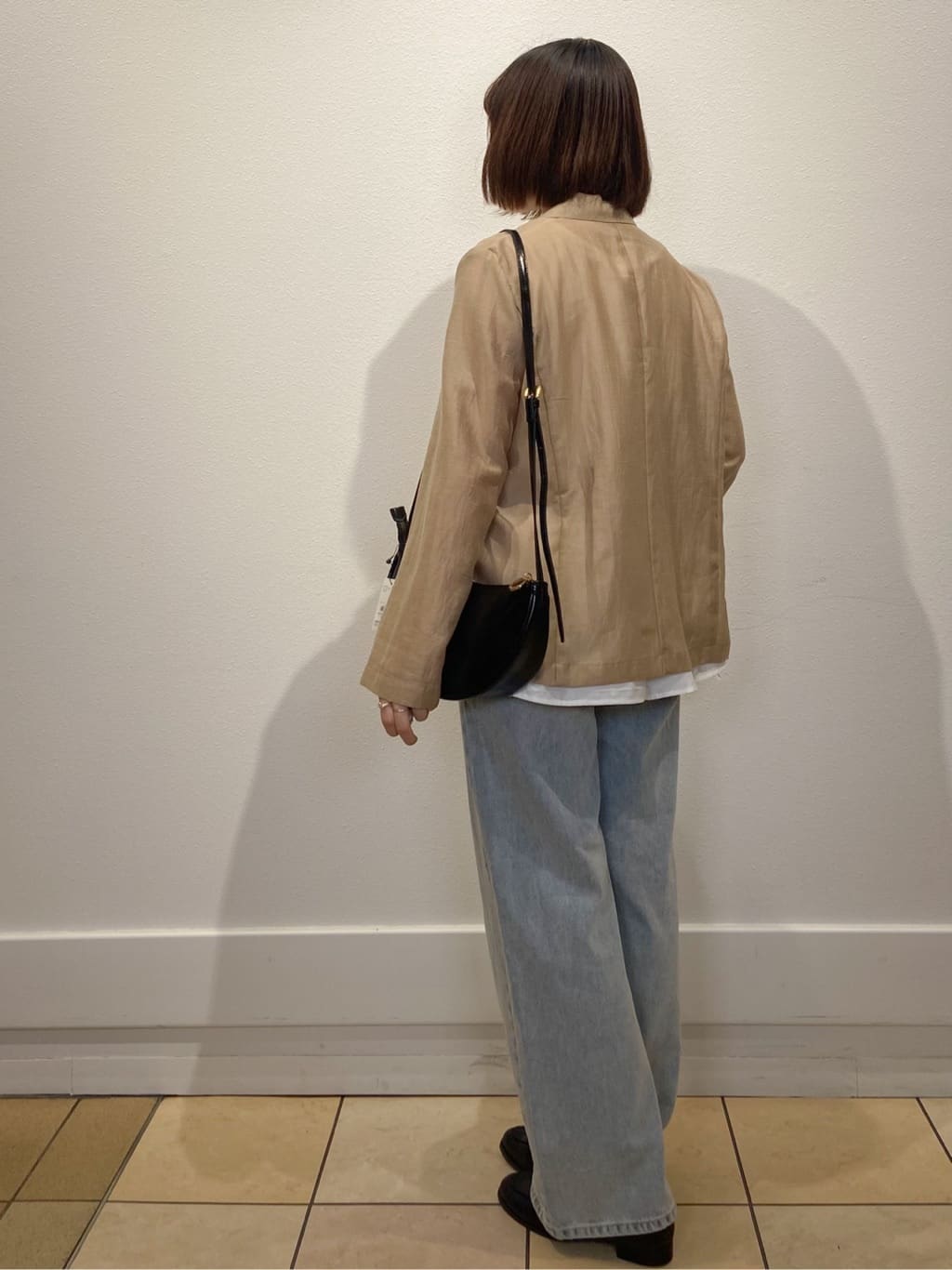 kimiさんの「index｜麻調シアーダブルブレストテーラードジャケット【洗濯機洗い可】」を使ったコーディネート