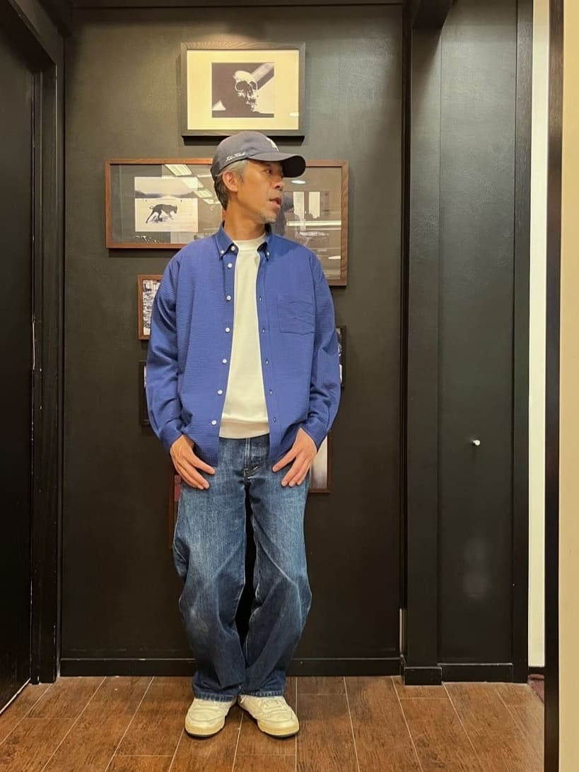 KDDさんの「TAKEO KIKUCHI｜【抗菌防臭／5サイズ展開】ハイゲージポンチ Tシャツ」を使ったコーディネート