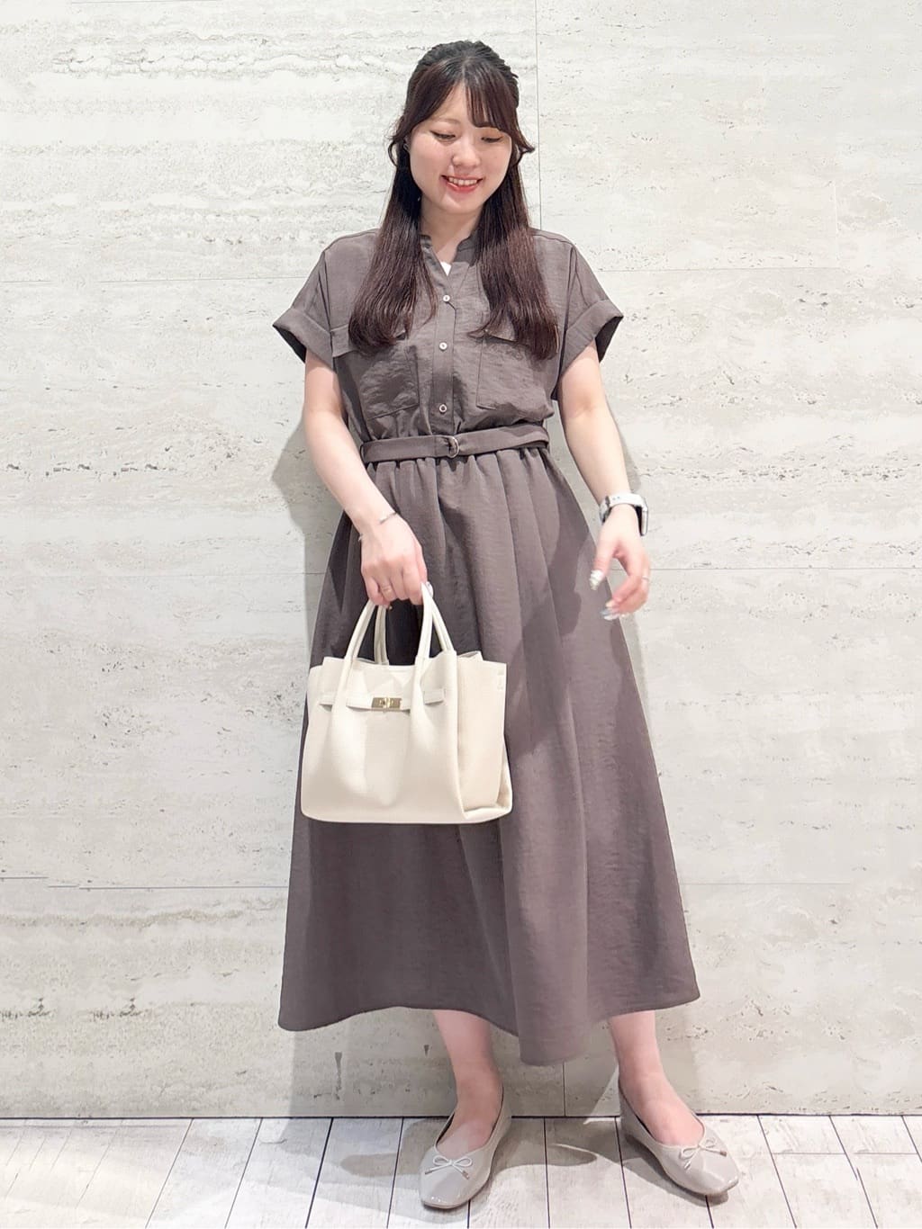 かほさんの「OPAQUE.CLIP｜【定番/6color】名品フラットバレエシューズ」を使ったコーディネート