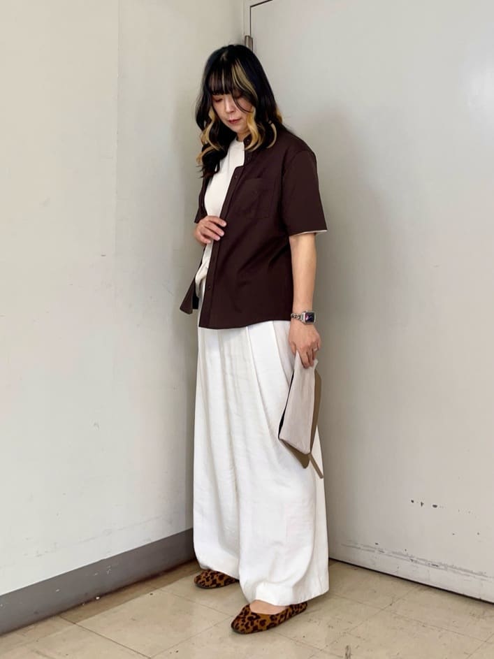 iwさんの「TAKEO KIKUCHI｜【COOL CITY WEAR】ストライプジャージ ボタンダウンシャツ /接触冷感」を使ったコーディネート