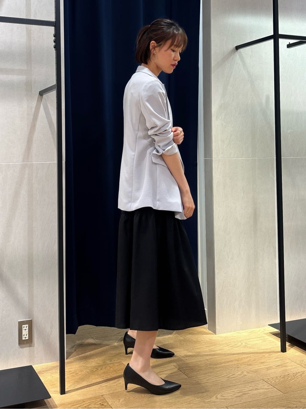kanaeさんの「INDIVI｜【1枚でコーデ完成！】タックワンピース」を使ったコーディネート