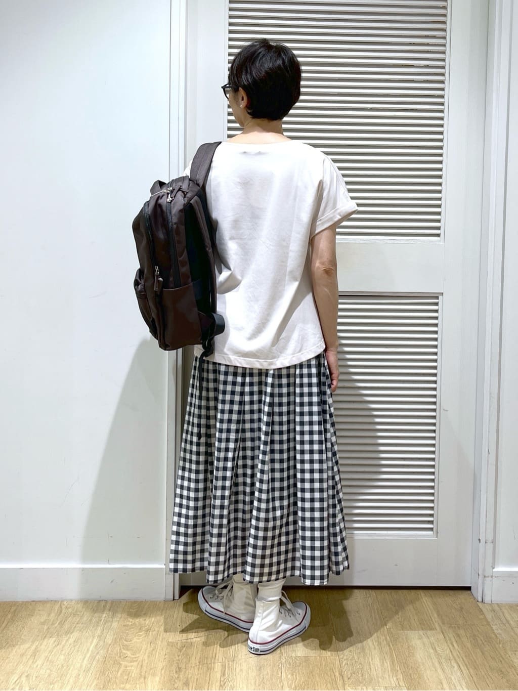 Miyazakiさんの「Dessin｜【二の腕カバー／UVカット】ロールアップスリーブ裾ギャザーカットソー」を使ったコーディネート