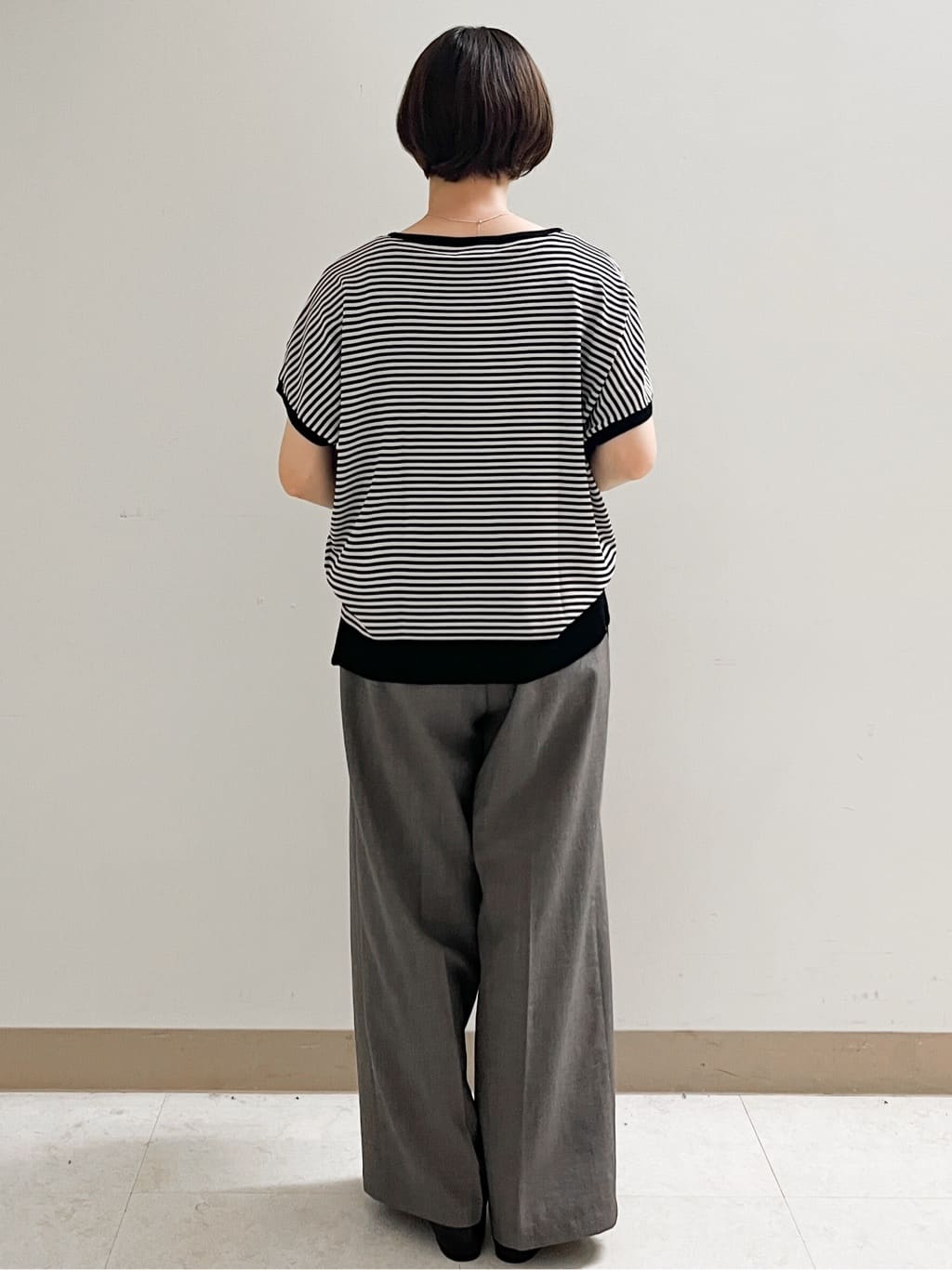 あかねさんの「OPAQUE.CLIP｜《6色展開／S-LLサイズ》ドルマンスリーブニット【UV／接触冷感／洗濯機洗い可／抗ピル】」を使ったコーディネート