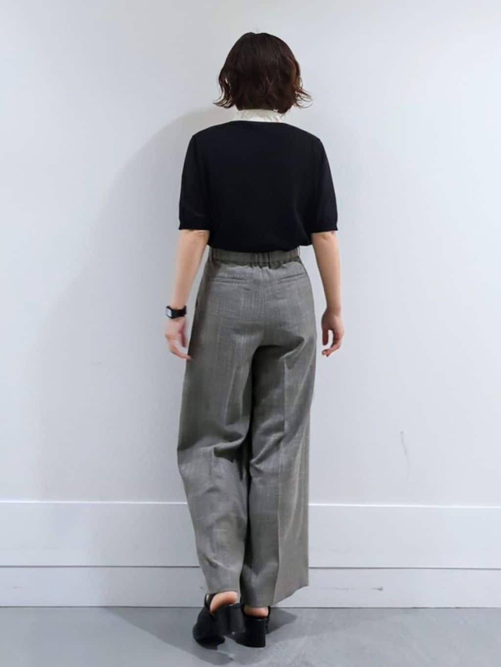 ミズタさんの「UNTITLED｜【トレンド/きれいめ】5分袖ポロニット」を使ったコーディネート