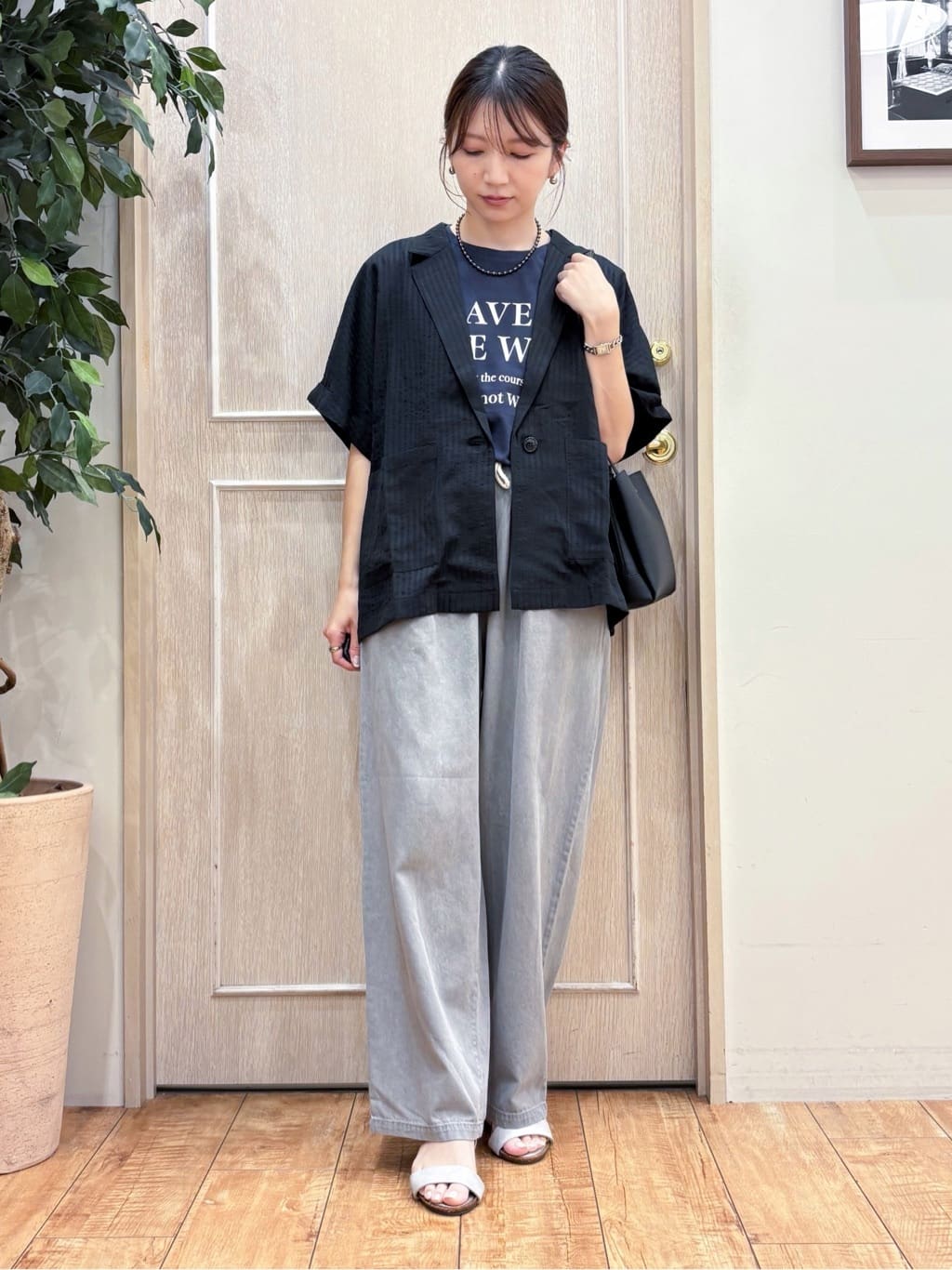 なみさんの「SHOO･LA･RUE｜【S-LL/ひんやり/UV】選べる6柄でそれぞれ欲しくなる プリントTシャツ」を使ったコーディネート