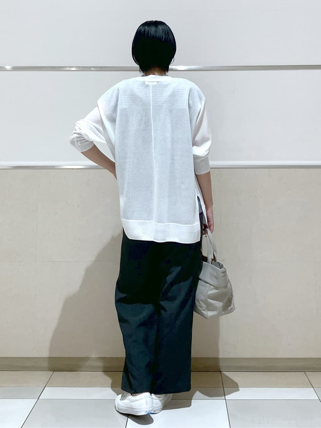 eriko さんの「Dessin｜【洗える】ストライプ柄ギャザーブラウス」を使ったコーディネート