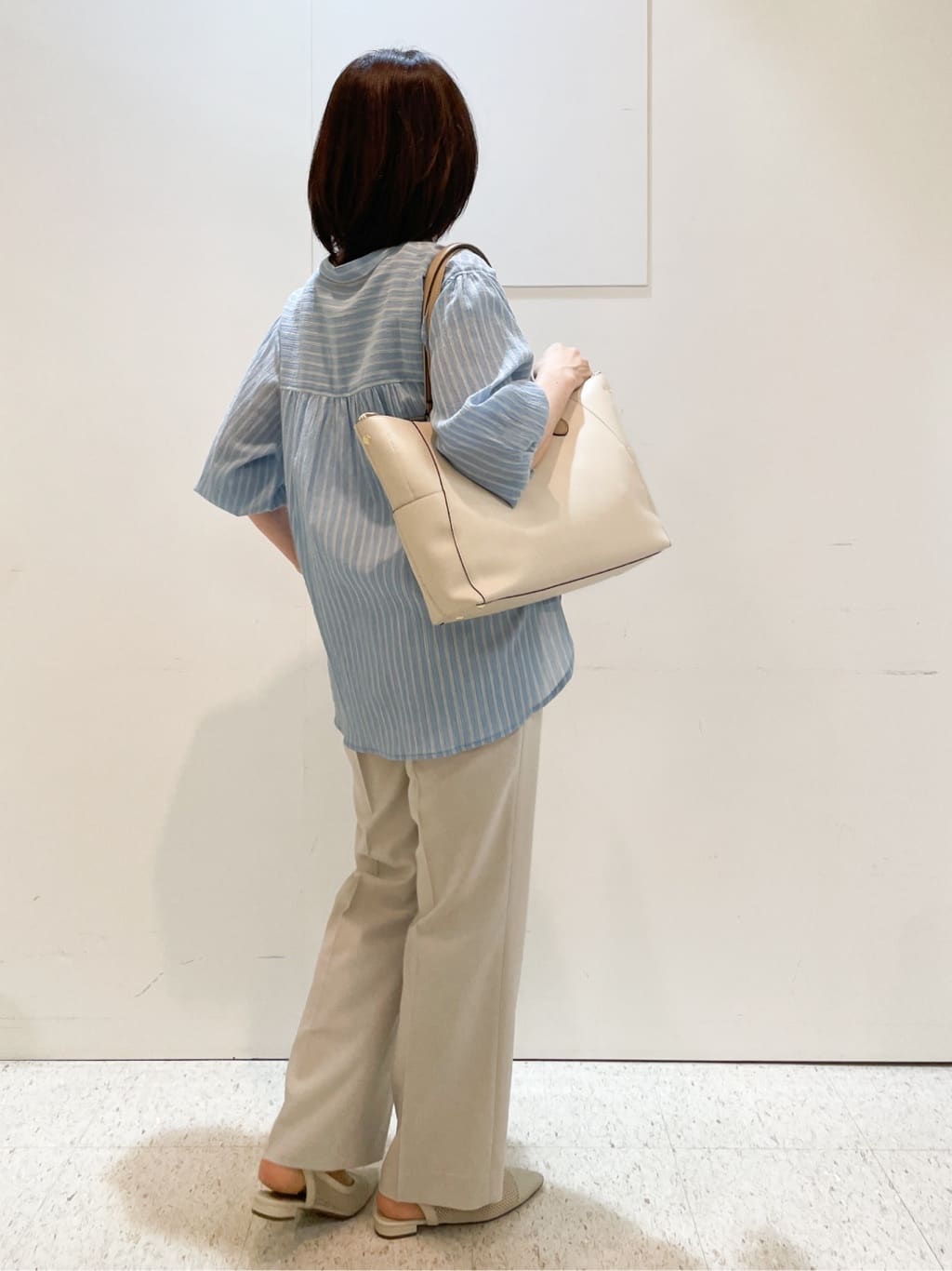 めいさんの「Reflect｜【マシンウォッシュ可】リネンライクフレアパンツ」を使ったコーディネート