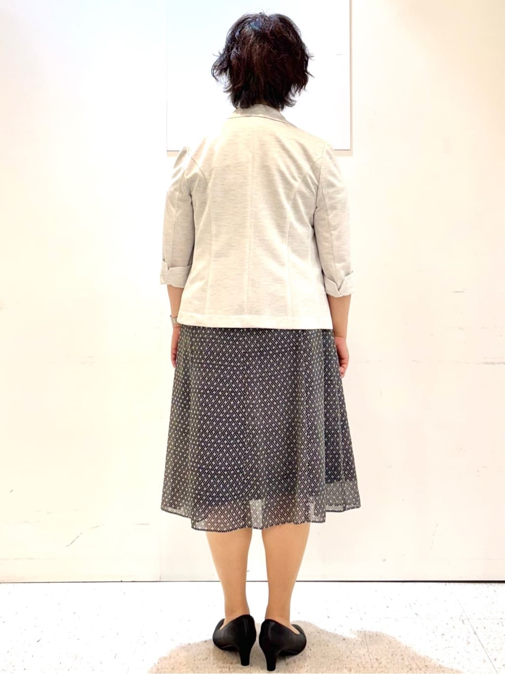 ヤスコさんの「Reflect｜【マシンウォッシュ可／セットアップ可】コツキ柄プリントブラウス」を使ったコーディネート
