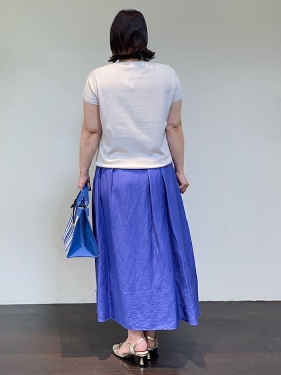 Asamiさんの「UNTITLED｜【手洗い可】マルチストライプニットバッグ」を使ったコーディネート