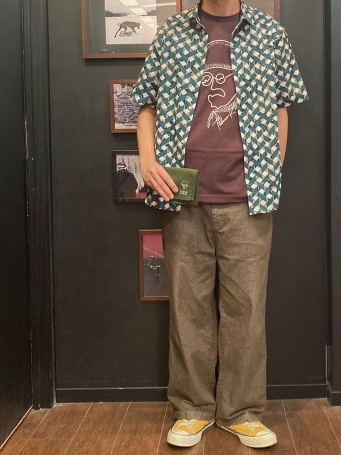 KDDさんの「TAKEO KIKUCHI｜【COOL CITY WEAR】籠目アート柄 サッカーシャツ /通気性」を使ったコーディネート
