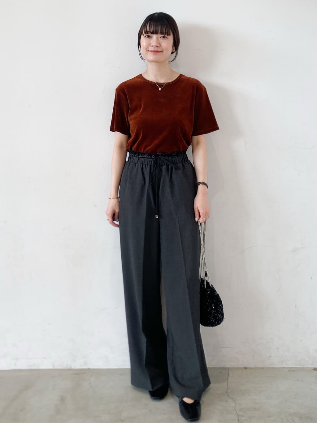 haruさんの「OPAQUE.CLIP｜フロッキーチュールTシャツ【洗濯機洗い可】」を使ったコーディネート