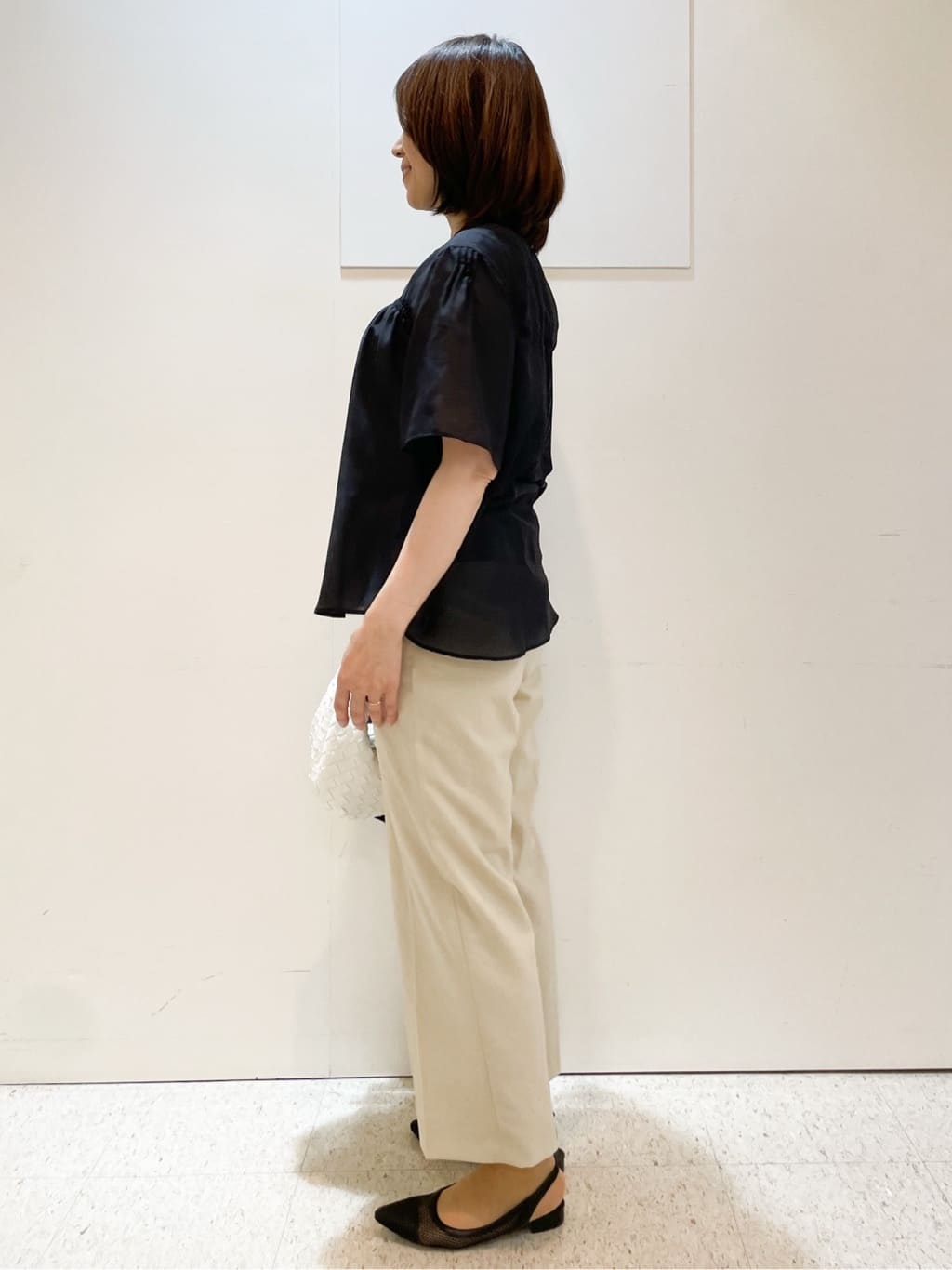 めいさんの「Reflect｜【選べる5色◎／マシンウォッシュ可】シャーリングデザインブラウス」を使ったコーディネート