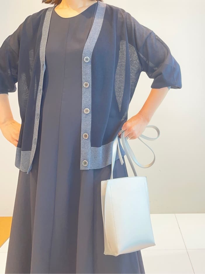 murayamaさんの「INDIVI｜【美シルエット】ノースリーブワンピース」を使ったコーディネート