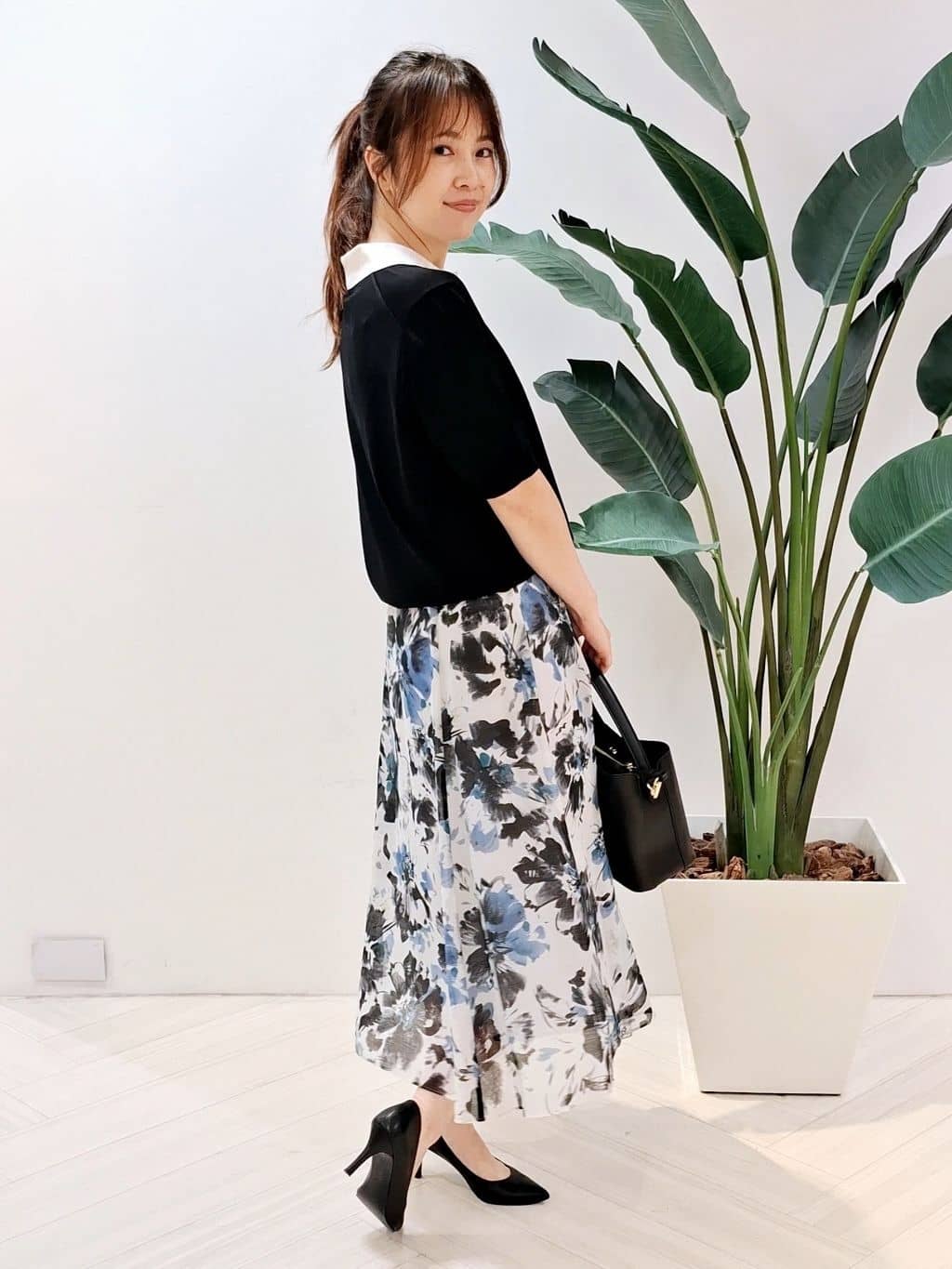 YuKaRiさんの「UNTITLED｜【トレンド/きれいめ】5分袖ポロニット」を使ったコーディネート