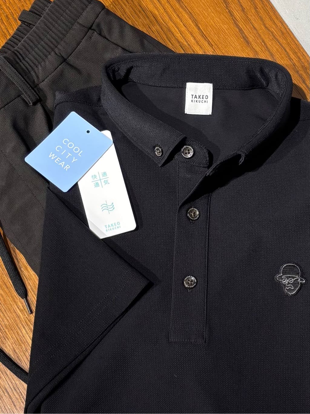 のぐみさんの「TAKEO KIKUCHI｜【COOL CITY WEAR】エアートール ポロシャツ /接触冷感・通気性」を使ったコーディネート