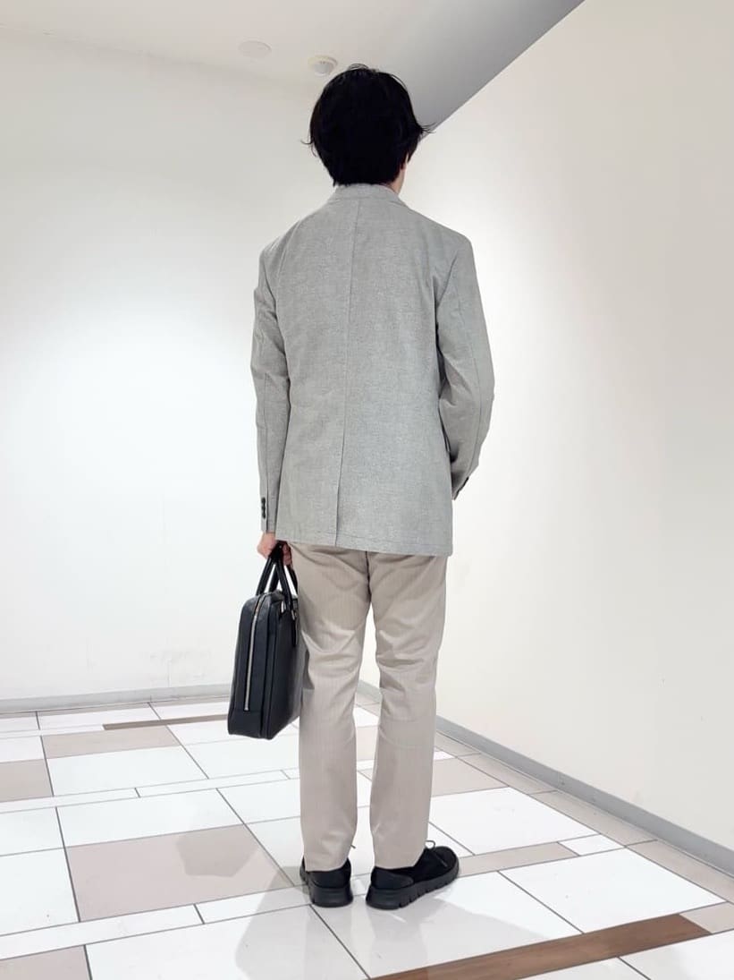 及川さんの「TAKEO KIKUCHI｜【抗菌防臭】COOL DOTS（R）ドビープリント ジャケット」を使ったコーディネート