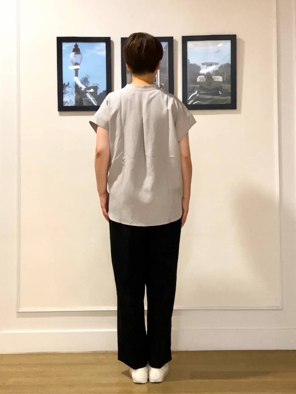 Hiroさんの「Dessin｜【2点セット/ウエストゴム/洗える】スキッパ―シャツ＆ストレートパンツセット」を使ったコーディネート