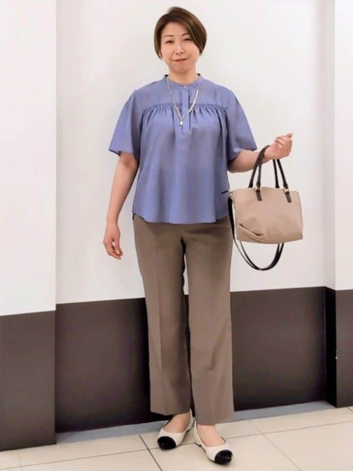 じゅりさんの「Reflect｜【マシンウォッシュ可】リネンライクフレアパンツ」を使ったコーディネート