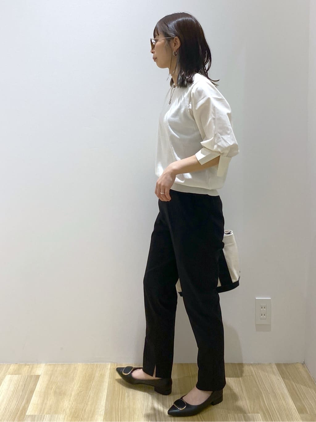 えりさんの「OPAQUE.CLIP｜ドッキングスリーブニット【洗濯機洗い可／抗ピル】」を使ったコーディネート