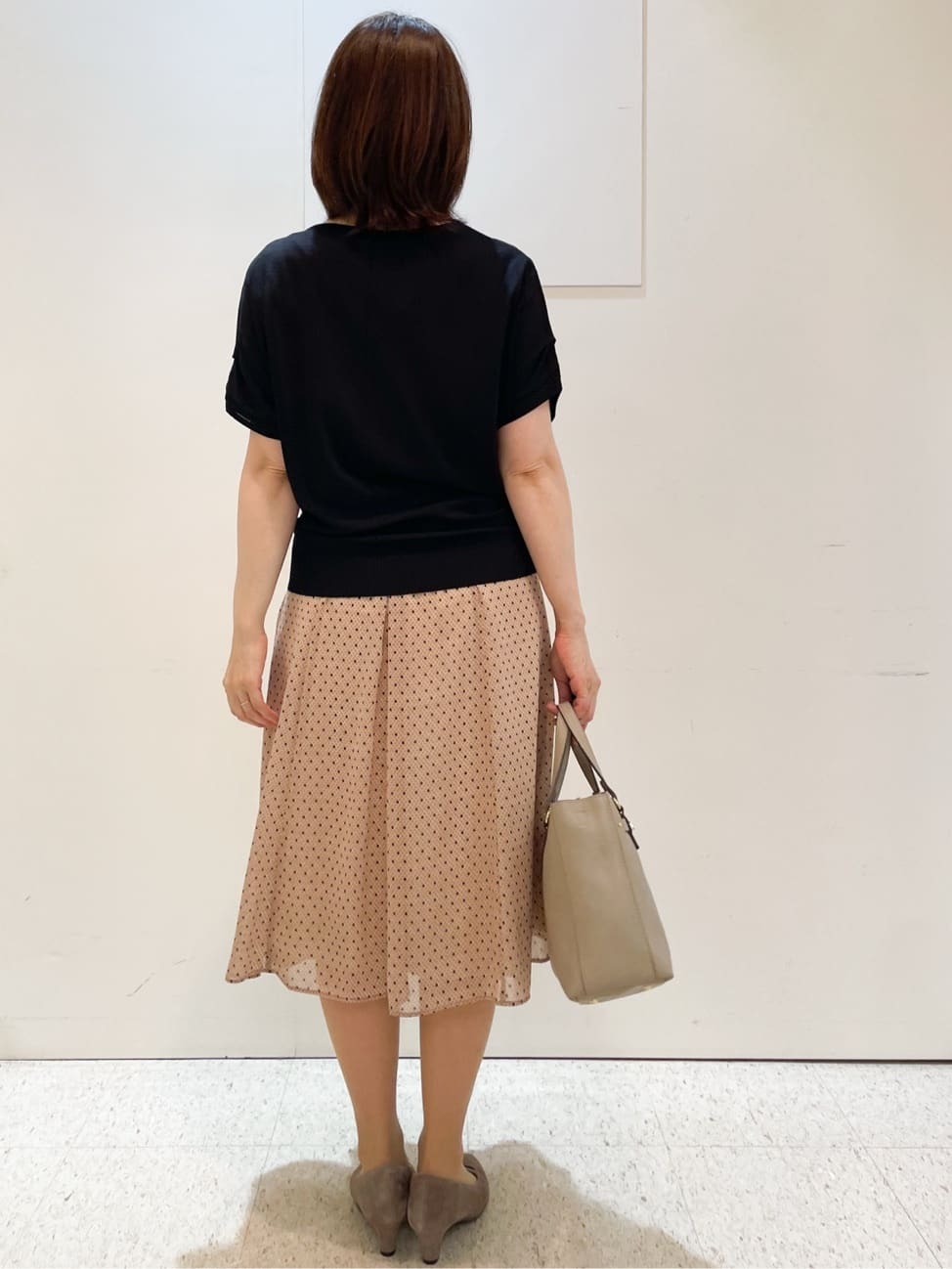 めいさんの「Reflect｜【マシンウォッシュ可／セットアップ可】コツキ柄プリントフレアスカート」を使ったコーディネート