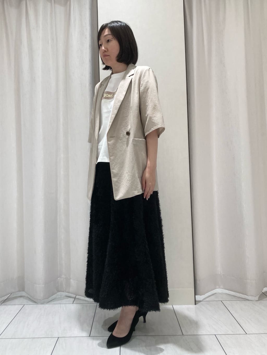 わたなべさんの「UNTITLED｜【吸水速乾/洗える】ハーフスリーブジャケット」を使ったコーディネート