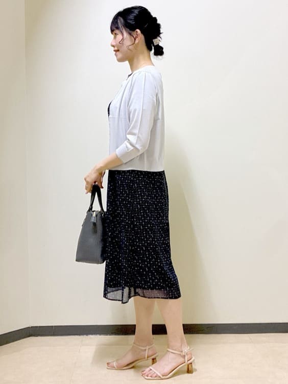  beni_gingerさんの「Reflect｜【WEB先行カラーあり／マシンウォッシュ可／ナローベルト付き】オフボディツイードチェックワンピース」を使ったコーディネート