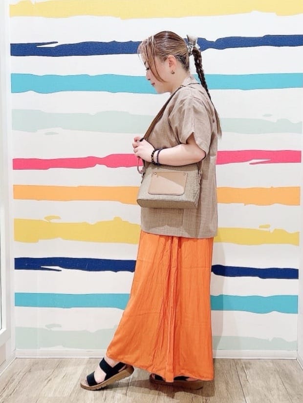 Peeさんの「SHOO･LA･RUE｜【S-LL】さらりと着たい大人のための 麻調半袖ジャケット」を使ったコーディネート