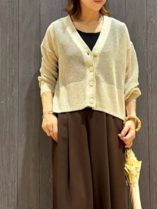 meiさんの「SHOO･LA･RUE｜キラッと光るラメとスパンコールが印象的 メッシュカーディガン」を使ったコーディネート
