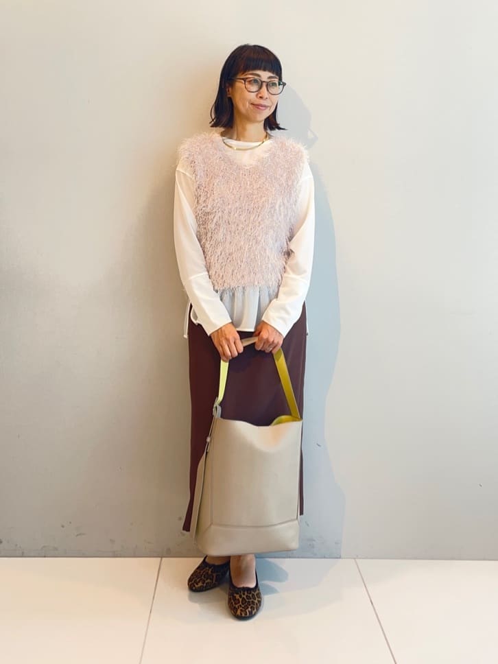 murayamaさんの「INDIVI｜【洗える／UVケア／吸汗速乾】ジョーゼットナロースカート」を使ったコーディネート