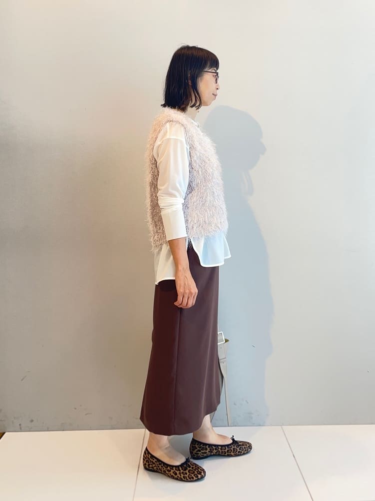 murayamaさんの「INDIVI｜【洗える／UVケア／吸汗速乾】ジョーゼットナロースカート」を使ったコーディネート