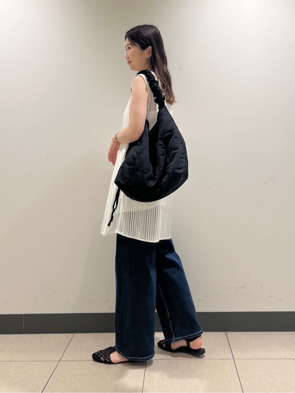 shokoさんの「INDIVI｜【洗える／セットアップ可能】ラッセルチュニック」を使ったコーディネート