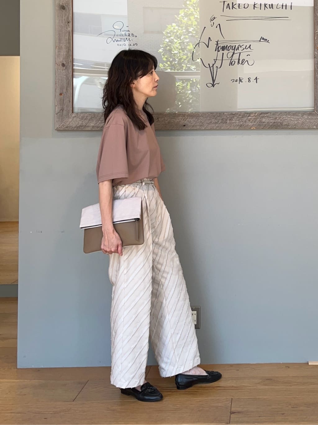 神野（jinno）さんの「TAKEO KIKUCHI｜【COOL CITY WEAR】テーラードTシャツ /接触冷感」を使ったコーディネート