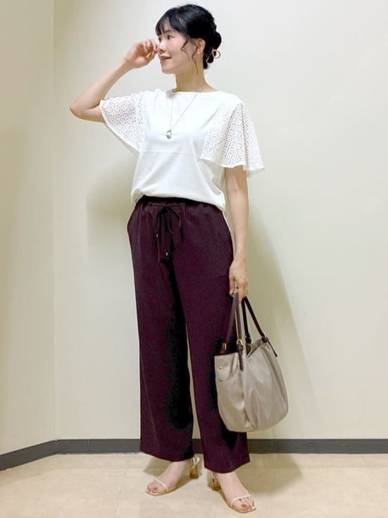  beni_gingerさんの「Reflect｜幾何レーススリーブプルオーバージャージ」を使ったコーディネート