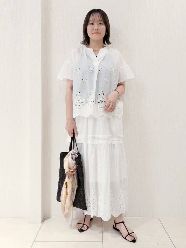 naokoさんの「UNTITLED｜【ステンレス】カーヴィプレートショートネックレス」を使ったコーディネート