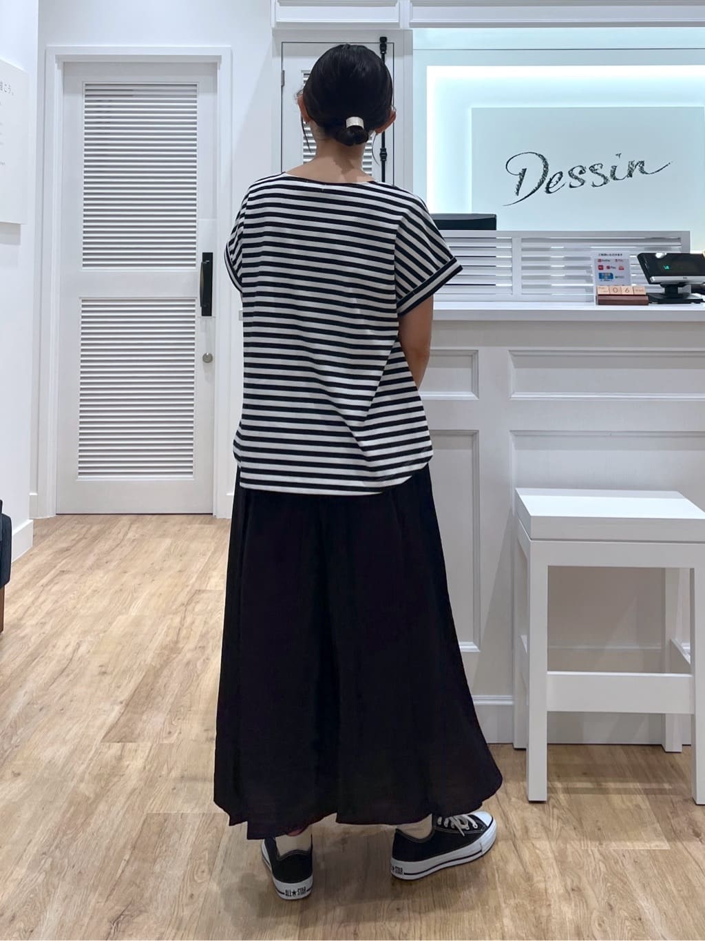 canaさんの「Dessin｜【二の腕カバー／UVカット】ロールアップスリーブ裾ギャザーカットソー」を使ったコーディネート