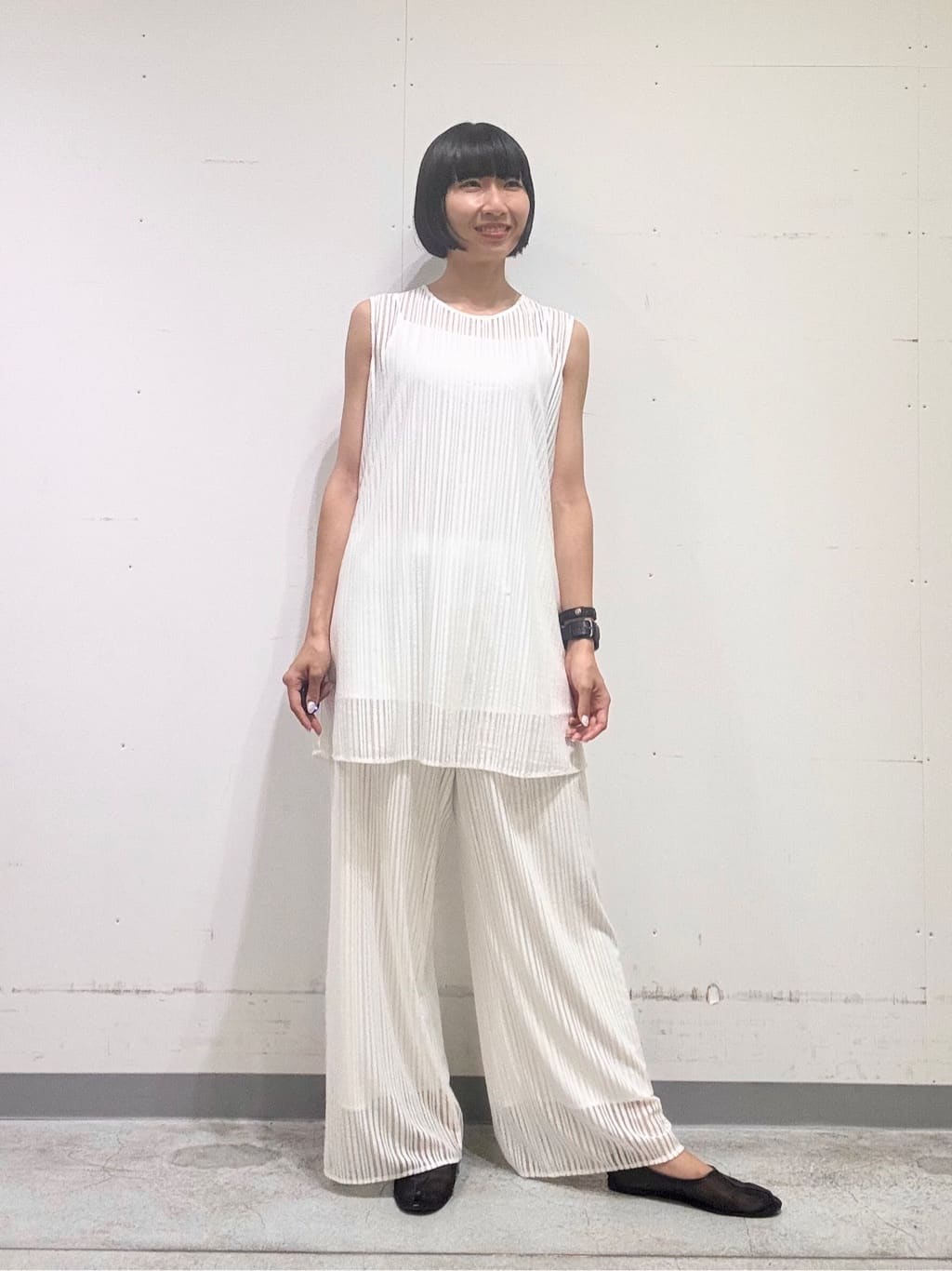 naoさんの「INDIVI｜【洗える／セットアップ可能】ラッセルチュニック」を使ったコーディネート