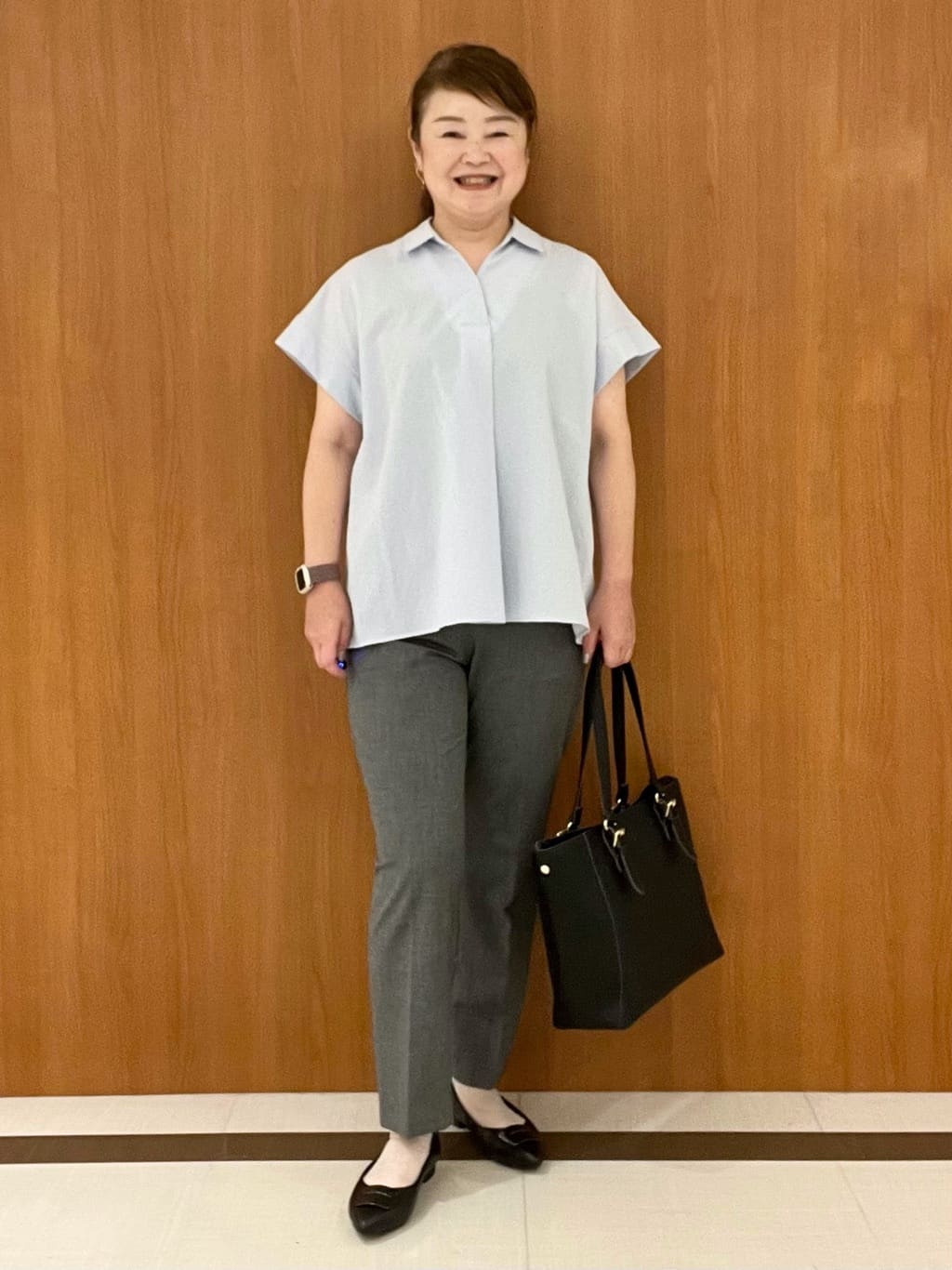 Hiroさんの「Reflect｜【私のパンツ／手洗い可】ベーシックテーパードパンツ」を使ったコーディネート