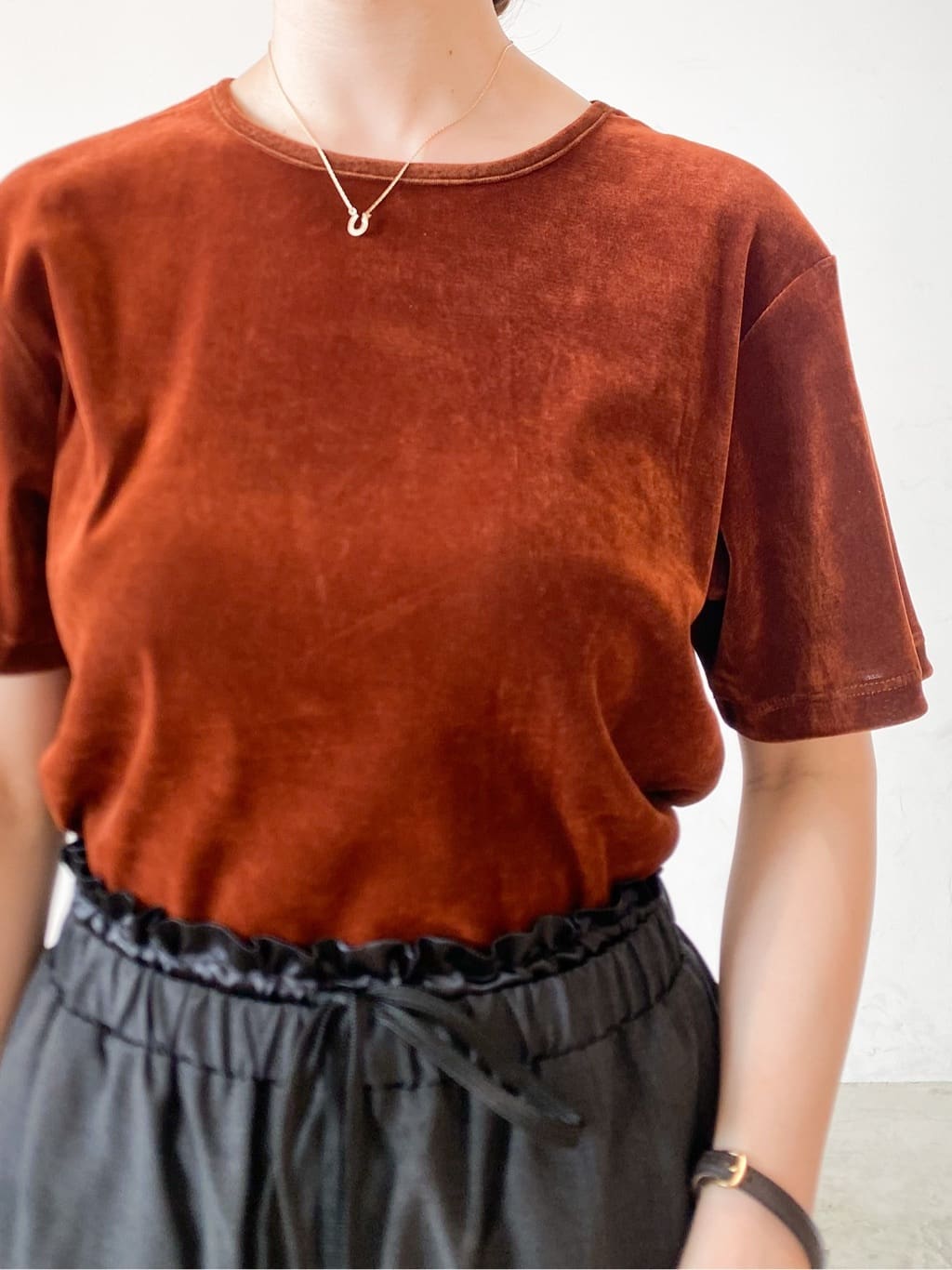 haruさんの「OPAQUE.CLIP｜フロッキーチュールTシャツ【洗濯機洗い可】」を使ったコーディネート