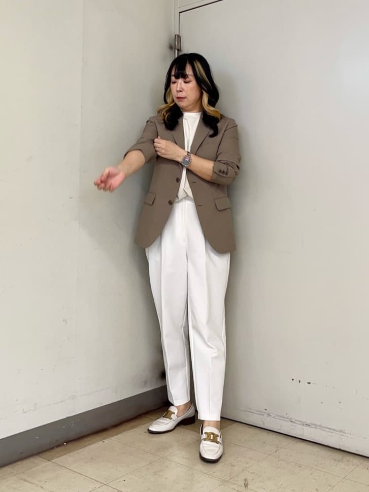 iwさんの「TAKEO KIKUCHI｜【COOL CITY WEAR】アーバンクール ジャケット /接触冷感・吸水速乾」を使ったコーディネート
