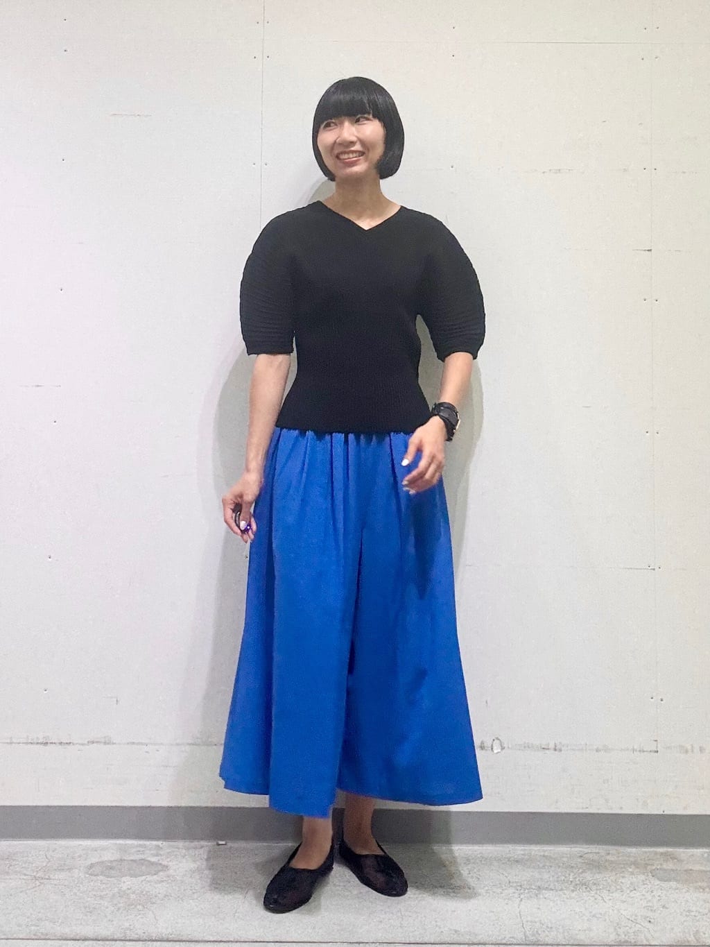 naoさんの「INDIVI｜【二の腕カバー／スタイルアップ】ドライタッチストレッチニット」を使ったコーディネート
