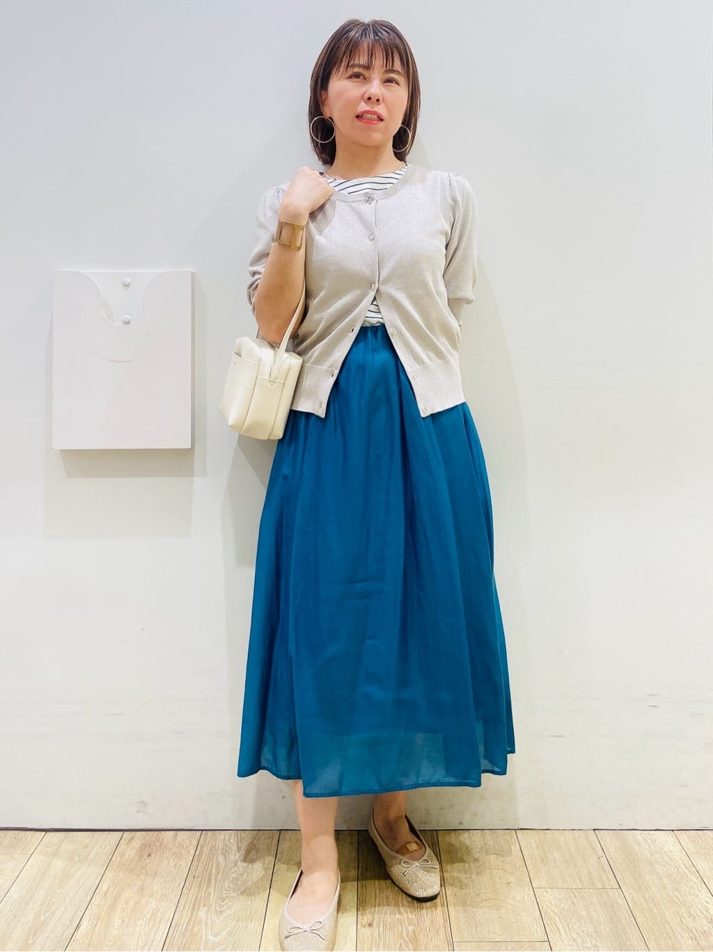 YUKOさんの「index｜《7色展開／XS-LLサイズ》多機能タックスリーブトップス【汗ジミ防止／吸水速乾／接触冷感／UVケア」を使ったコーディネート
