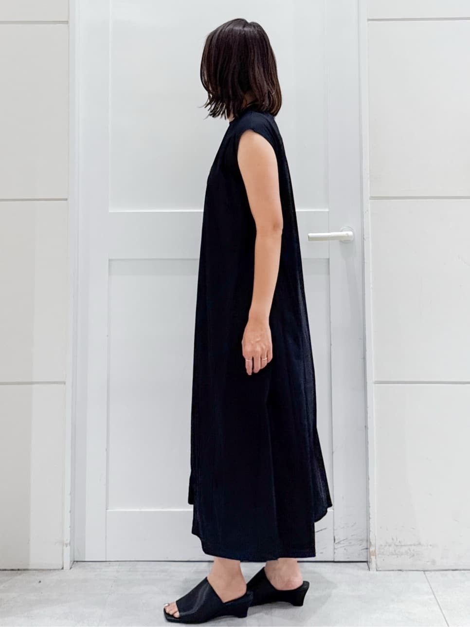 yuka.aさんの「OPAQUE.CLIP｜カットソーフレアワンピース【接触冷感／洗濯機洗い可】」を使ったコーディネート