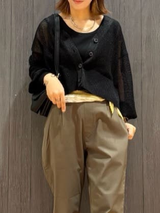 meiさんの「SHOO･LA･RUE｜キラッと光るラメとスパンコールが印象的 メッシュカーディガン」を使ったコーディネート