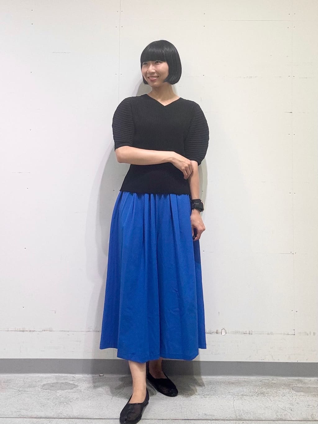 naoさんの「INDIVI｜【二の腕カバー／スタイルアップ】ドライタッチストレッチニット」を使ったコーディネート
