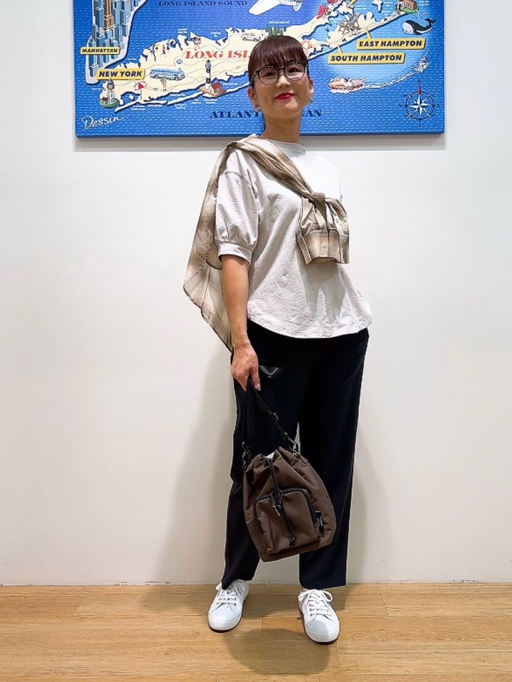 Yasucoさんの「Dessin｜【360度可愛い/前後2WAY/洗える】ライトコットンヘンリーカットソー」を使ったコーディネート