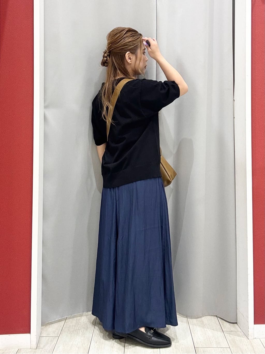 shioさんの「SHOO･LA･RUE｜【S-LL/洗える】大人の抜け感 スキッパーニット」を使ったコーディネート