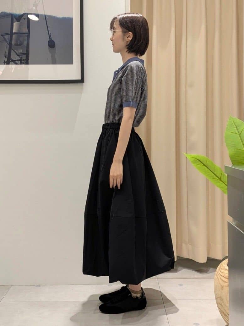 なめさんの「THE SHOP TK｜柄アソートポロニットシャツ【洗濯機OK】」を使ったコーディネート