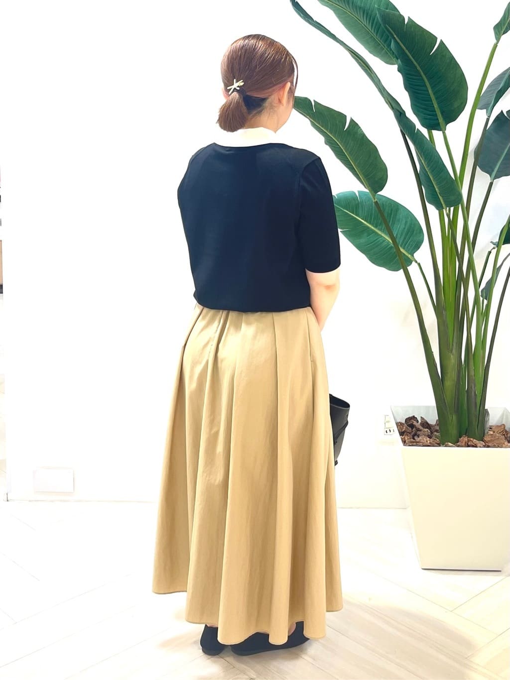 Tomoさんの「UNTITLED｜【トレンド/きれいめ】5分袖ポロニット」を使ったコーディネート