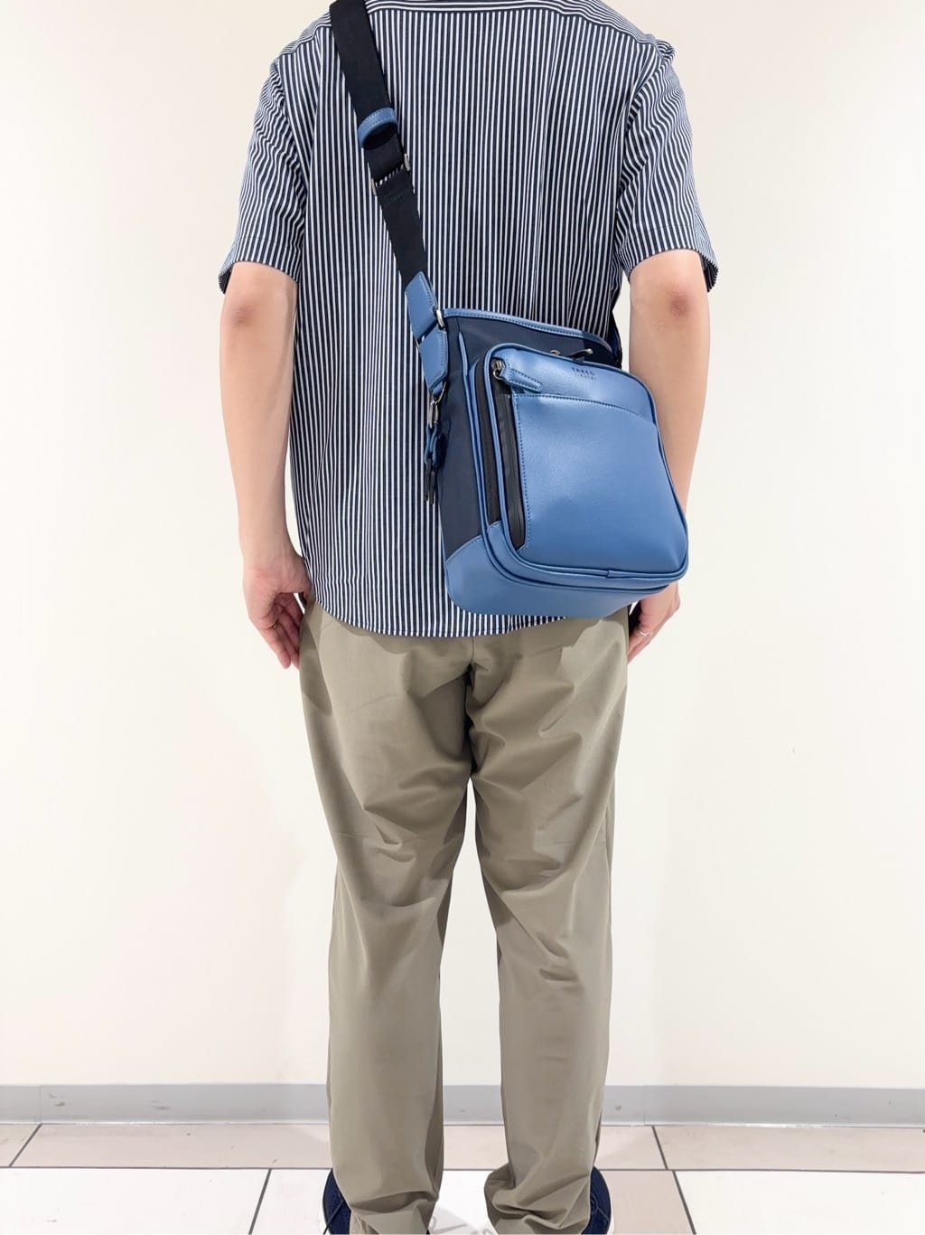 及川さんの「TAKEO KIKUCHI｜【COOL CITY WEAR】ストライプジャージ ボタンダウンシャツ /接触冷感」を使ったコーディネート