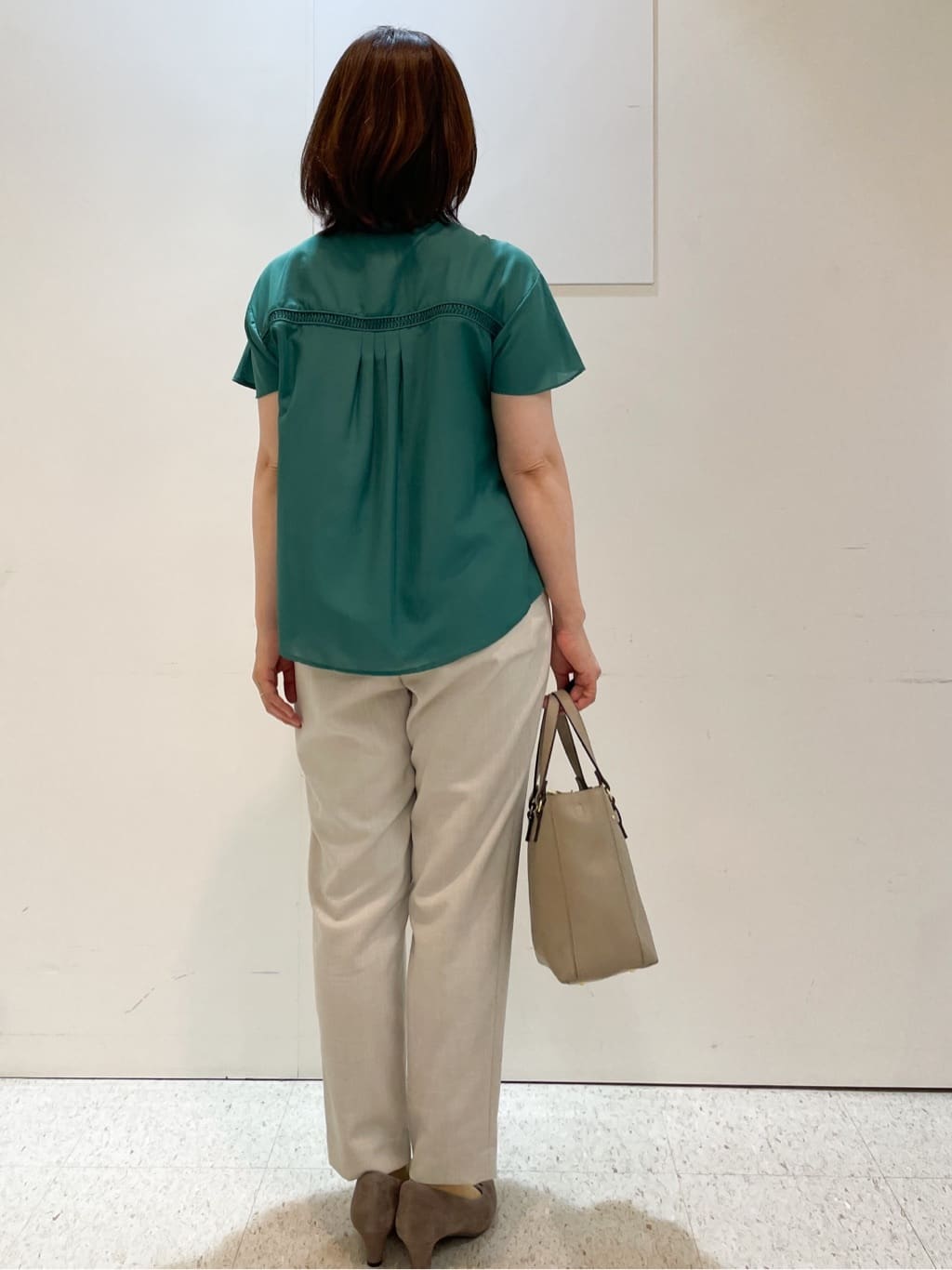 めいさんの「Reflect｜【マシンウォッシュ可／ウエストゴム仕様】キレイめリラクシーパンツ」を使ったコーディネート
